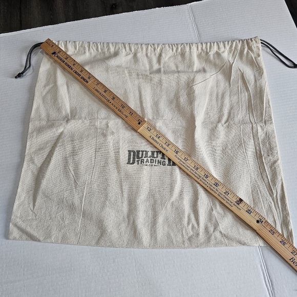 Duluth Trading Co Light Tan Canvas Drawstring Dust Bag Approx 17.5" x 21" Large - Picture 5 of 12
